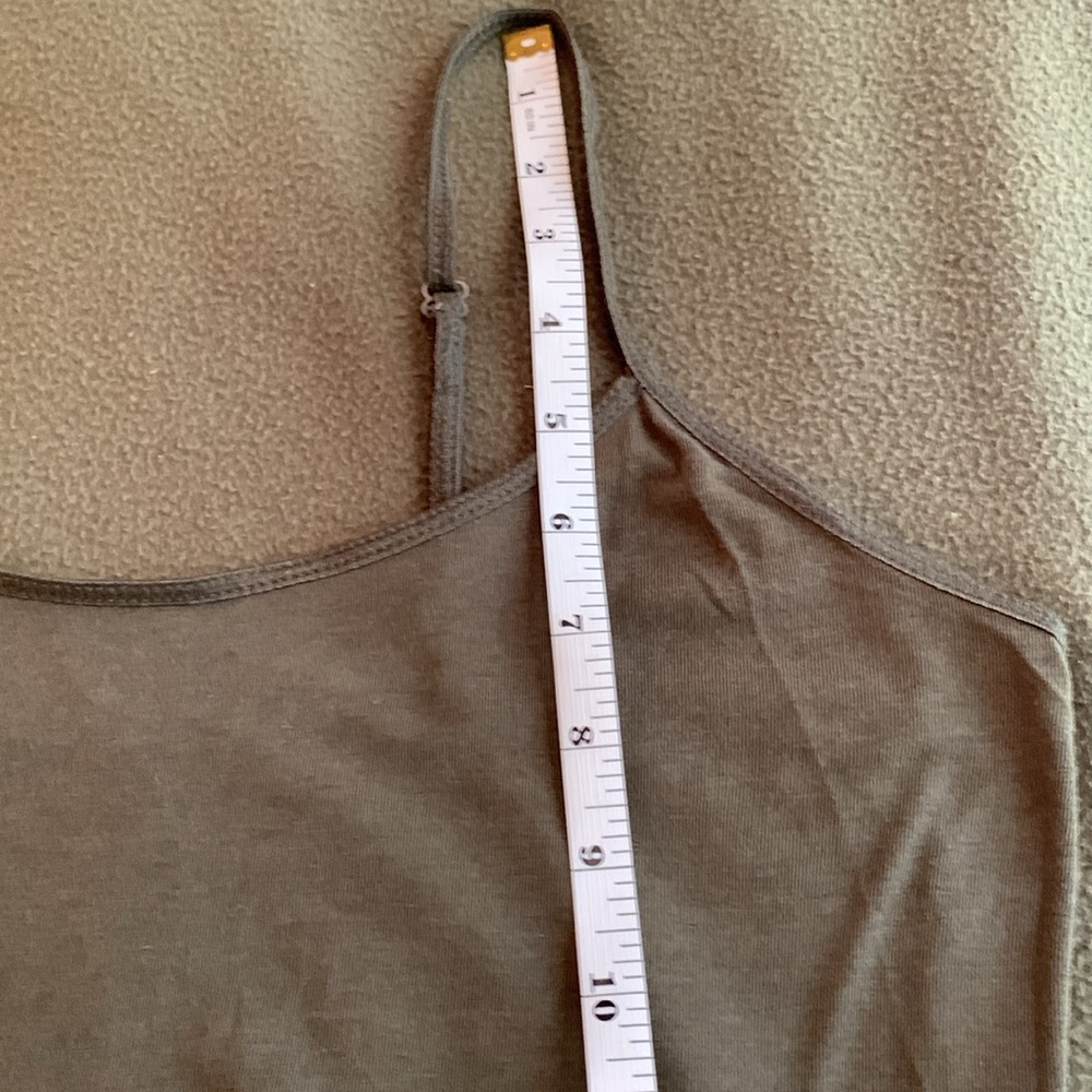 a.n.a army green tank top. Adjustable straps. Size Large - Picture 8 of 9